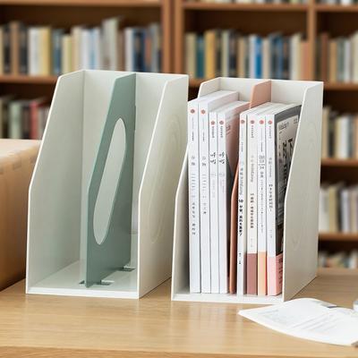 Student Office Desktop Storage Folder, Detachable Partition Book Storage Rack Book Stand