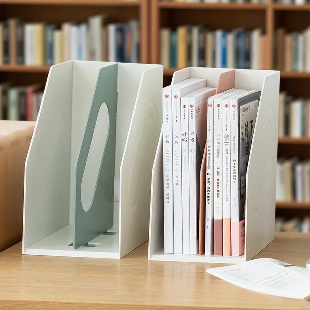 Student Office Desktop Storage Folder, Detachable Partition Book Storage Rack Book Stand