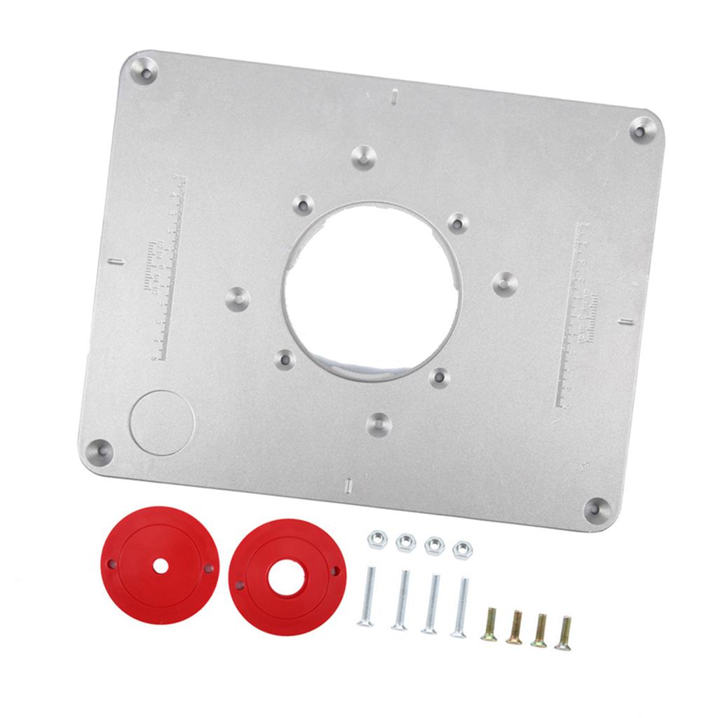 Router Table Insert Plate and Insert Woodworking Aluminum Alloy Panel 300mm X 235mm X 9.5mm