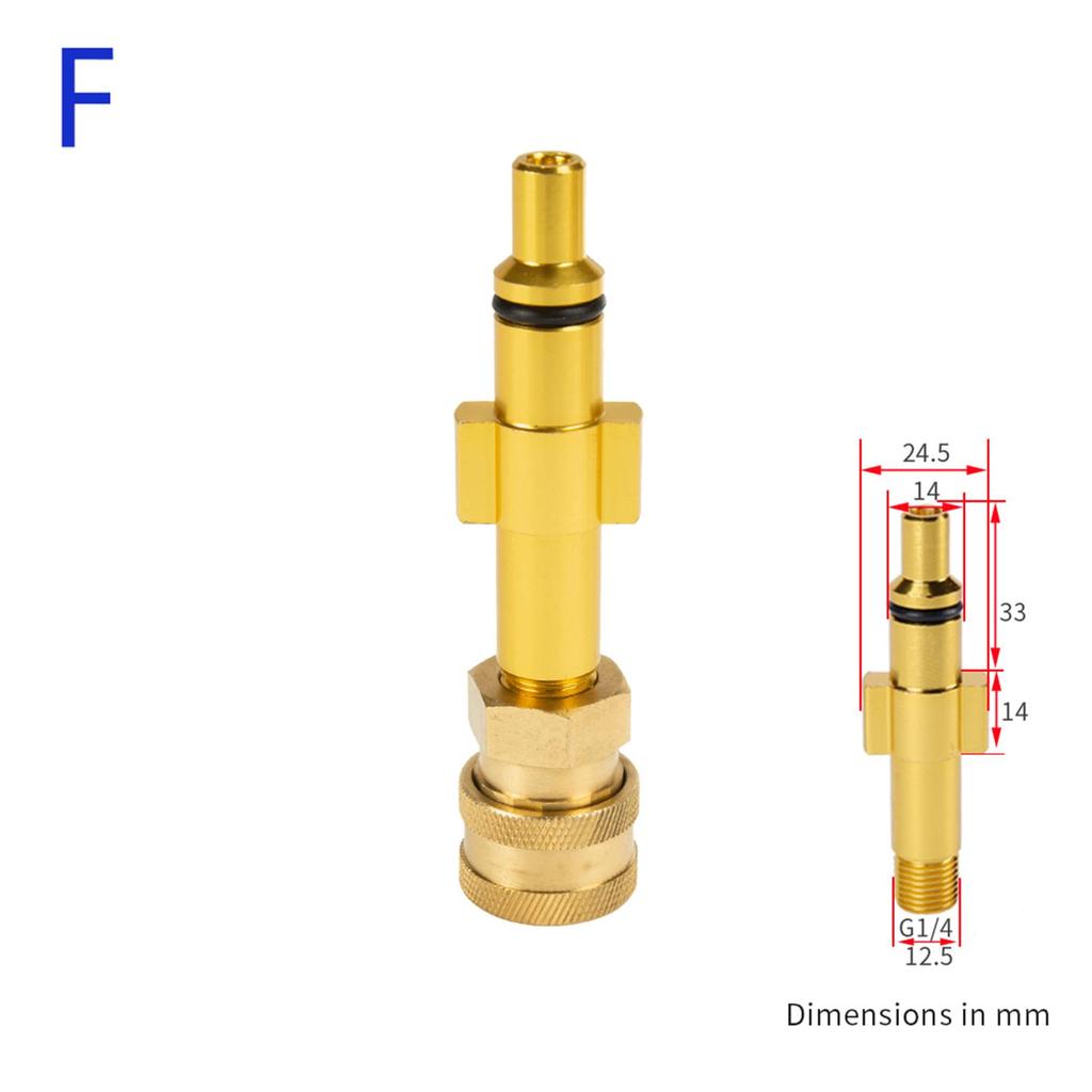 High Pressure Washer Adapter 1/4" Spray Nozzle Tips Sets Brass Female Quick Connector for