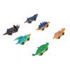 6er Pack Dinosaurier Spielzeug Aufzieauto Verwandlungsrennen Mehrfarbiges Plastik Dino Spielzeug