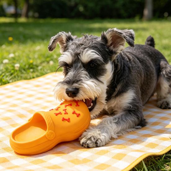 Quietschende Pantoffel Hundekauspielzeug Bissfest Aggressiver Kauer Latex Rutschschuhe Interaktives Spielzeug Kleiner Hund Zahnen Reinigung Langeweile Spielzeug