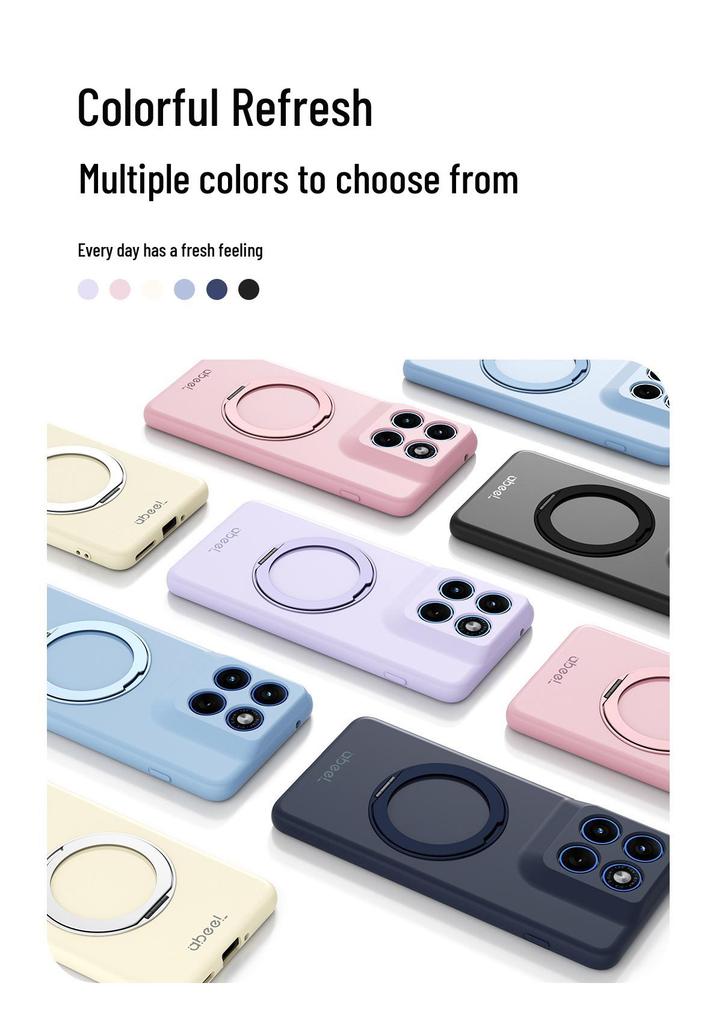 Moto Edge 70 Magnetic Rotating Bracket Silicone Case - Fits Moto Edge 60