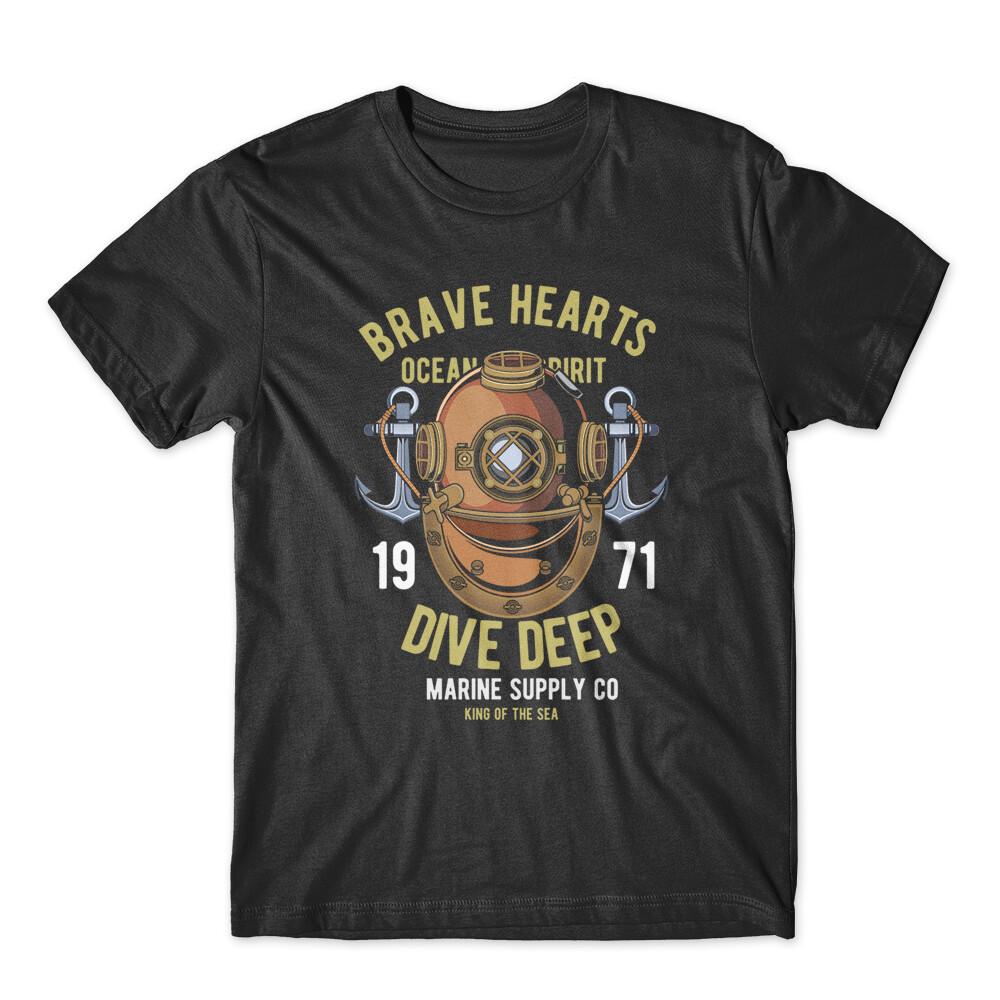 

Brave Hearts Diver T-Shirt 100% Cotton Premium Tee NEW 4XL
