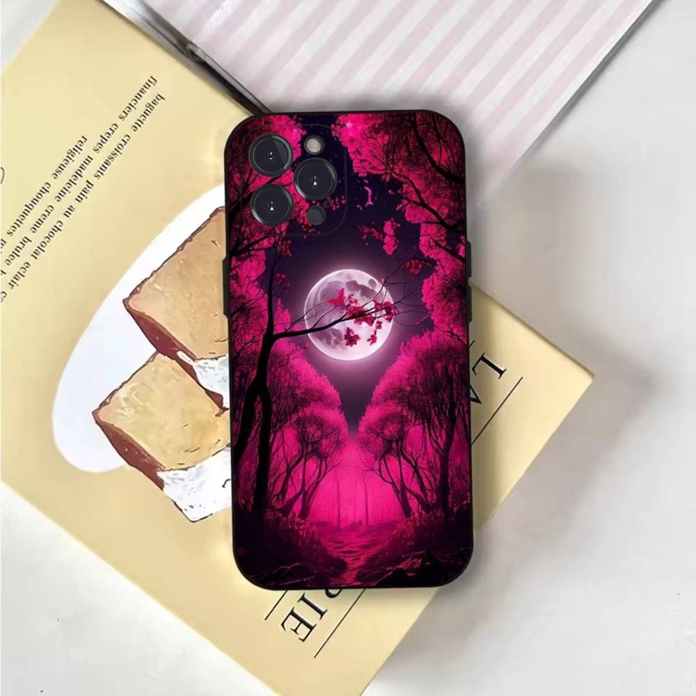 Tree of Life Space Galaxy Stars Phone Case Phone Case For iPhone 16,15,14,13,12,11,Pro,X,XS,Max,XR,Plus,Mini Soft Black Cover