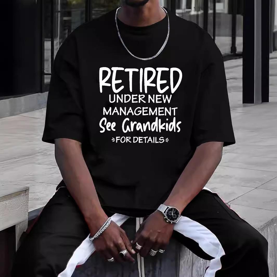 Fashion Printed Men s Casual Short Sleeves Loose T-Shirts Men’s 3XL чёрный