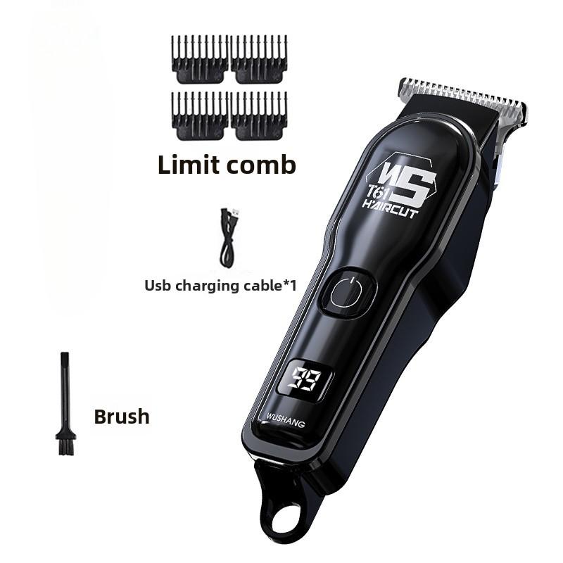 

Профессиональная электрическая машинка для стрижки волос с насадками, светодиодным цифровым дисплеем, портативной USB-зарядкой, беспроводная мужская бритва и триммер WS-T61 чёрный