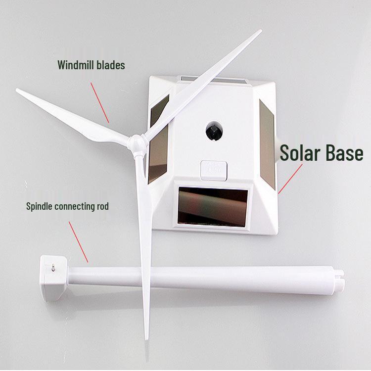 DIY Solar Plastic Windmill Model Toy Ornament