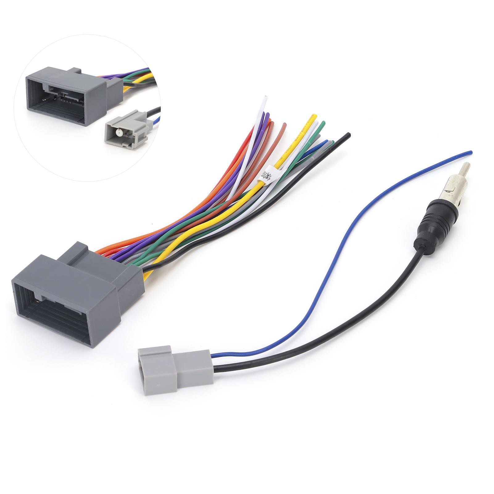 Stereo Radio Wiring Harness Antenna Adapter Replacement for Honda Fit City/Greiz Copper wire