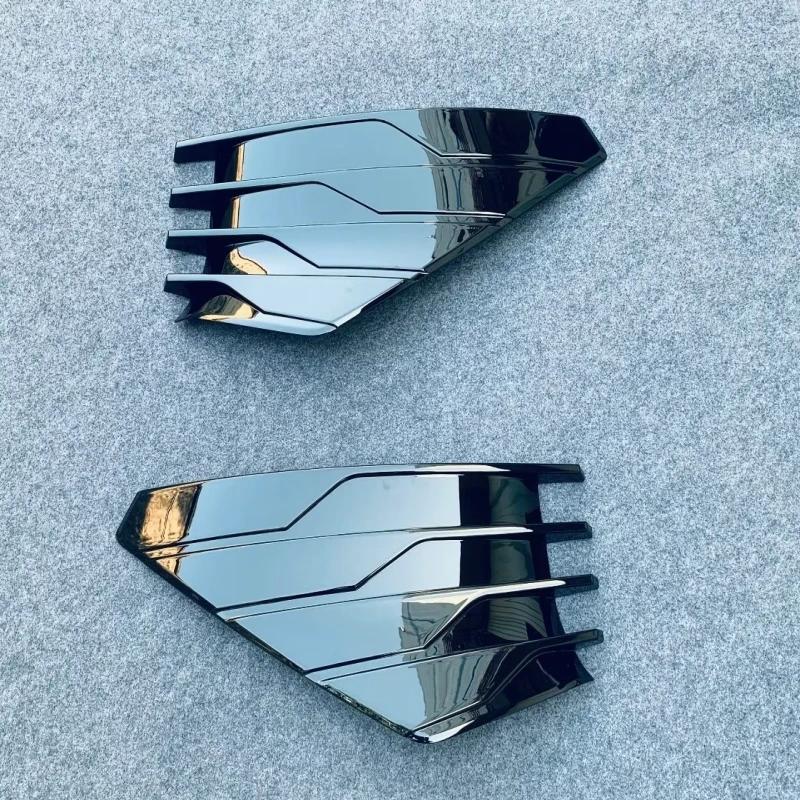 For Nissan Rogue X-Trail T33 ABS Glossy Black Front Bumper Fog Daytime Running Light foglamp Round Grille Trims Cover