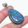 Natural Rainbow Calsilica Gemstone 925 Sterling Silver Pendant 1.89" AP-15808