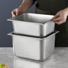 Rustproof Half Portion Container Stainless Steel Food Service Storage Pan Restaurant Table Tub for Commercial Kitchens