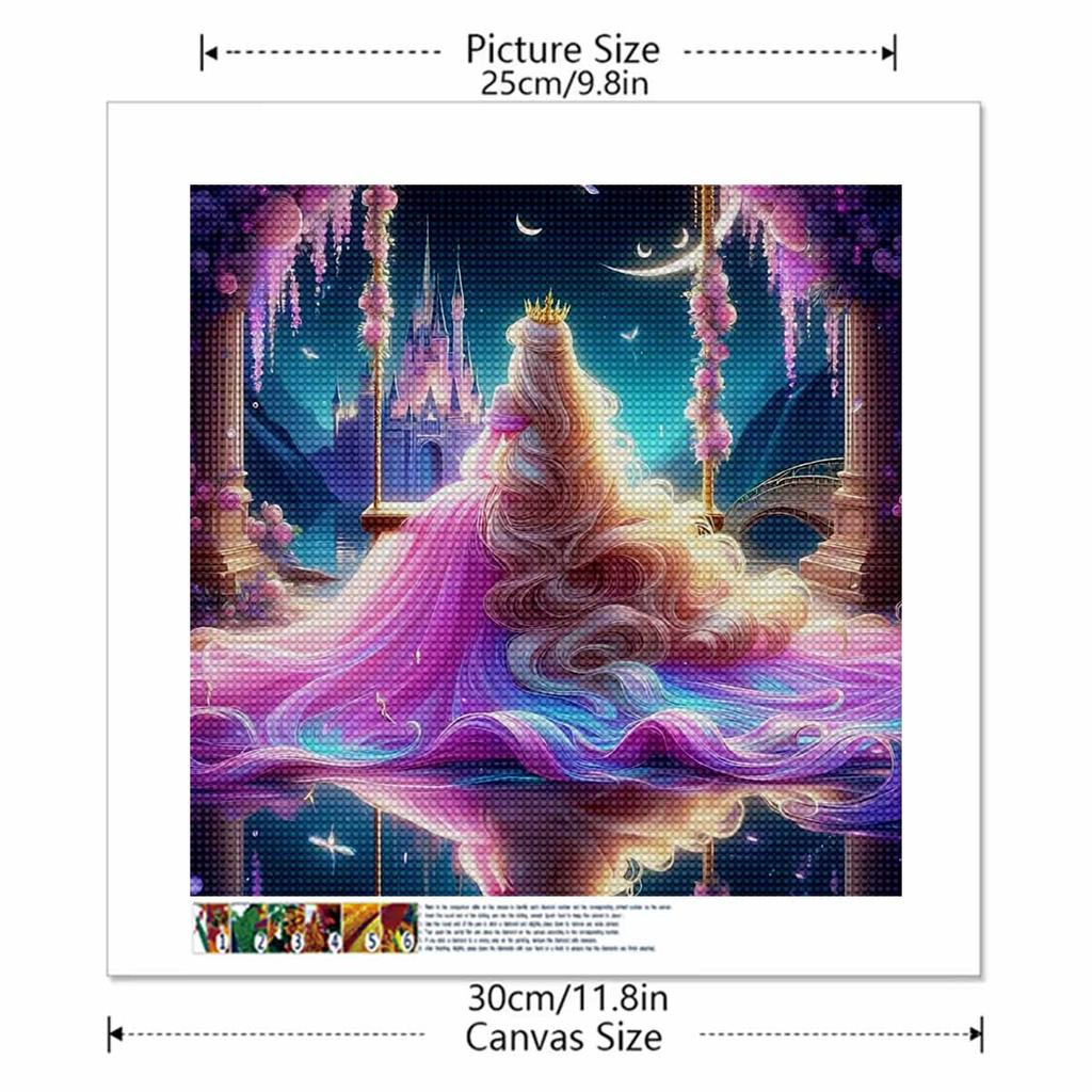 5D DIY Diamond Painting Decorative Rapunzel Full Round Drill Scenery Diamond Embroidery Cross Stitch Kits Home Decor Gift