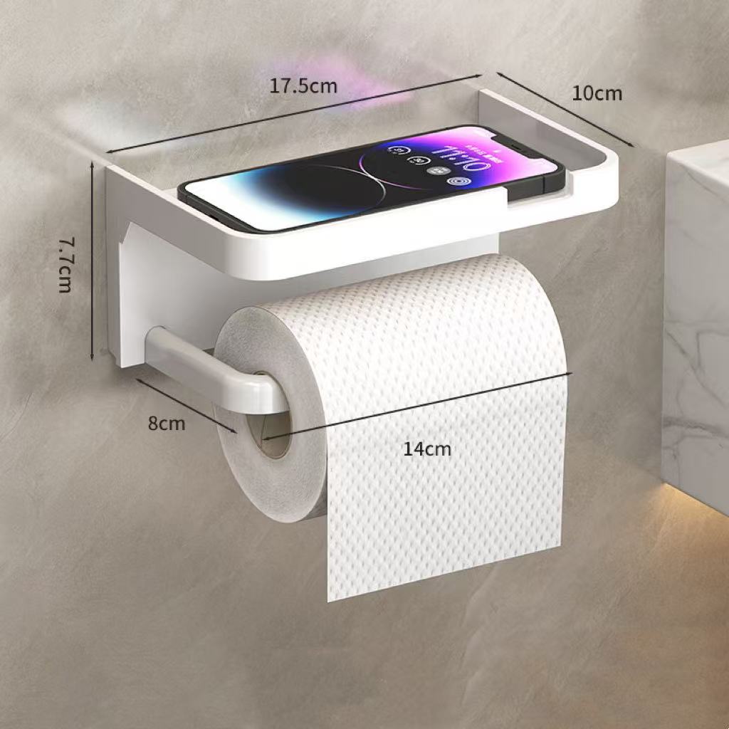 

1шт клейкий настенный держатель для туалетной бумаги без сверления с полкой для хранения
