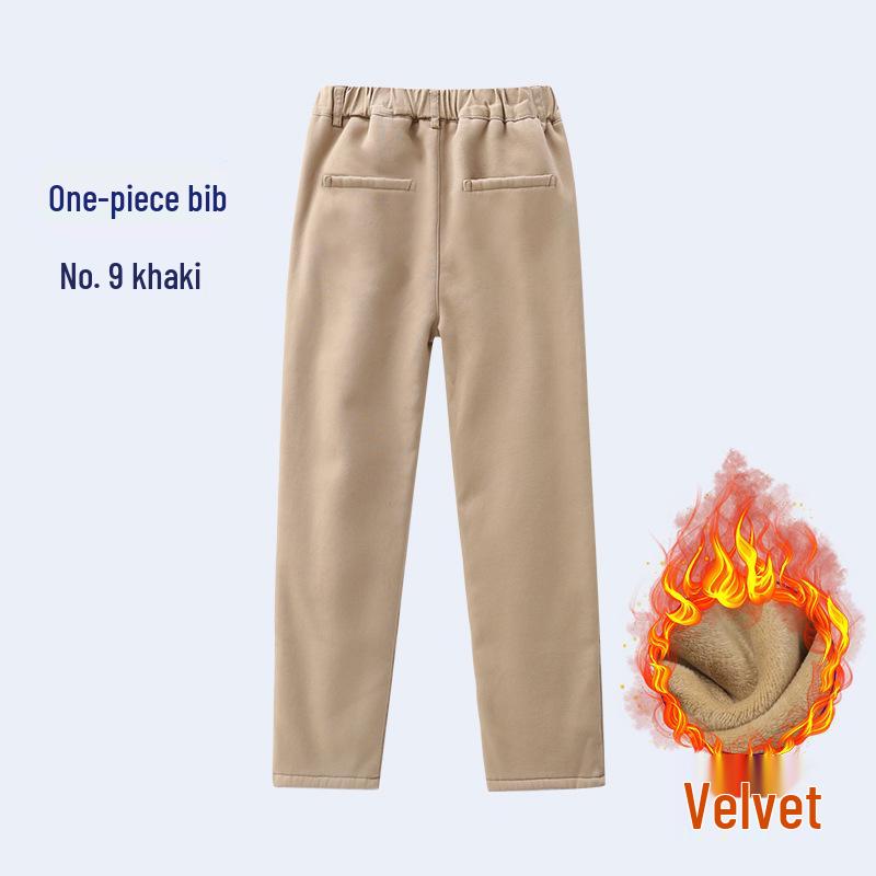 Khaki School Uniform Pants for Primary and Middle School: Boys' Spring/Autumn Cotton Casual Pants & Girls' Stretch Cotton Long Pants