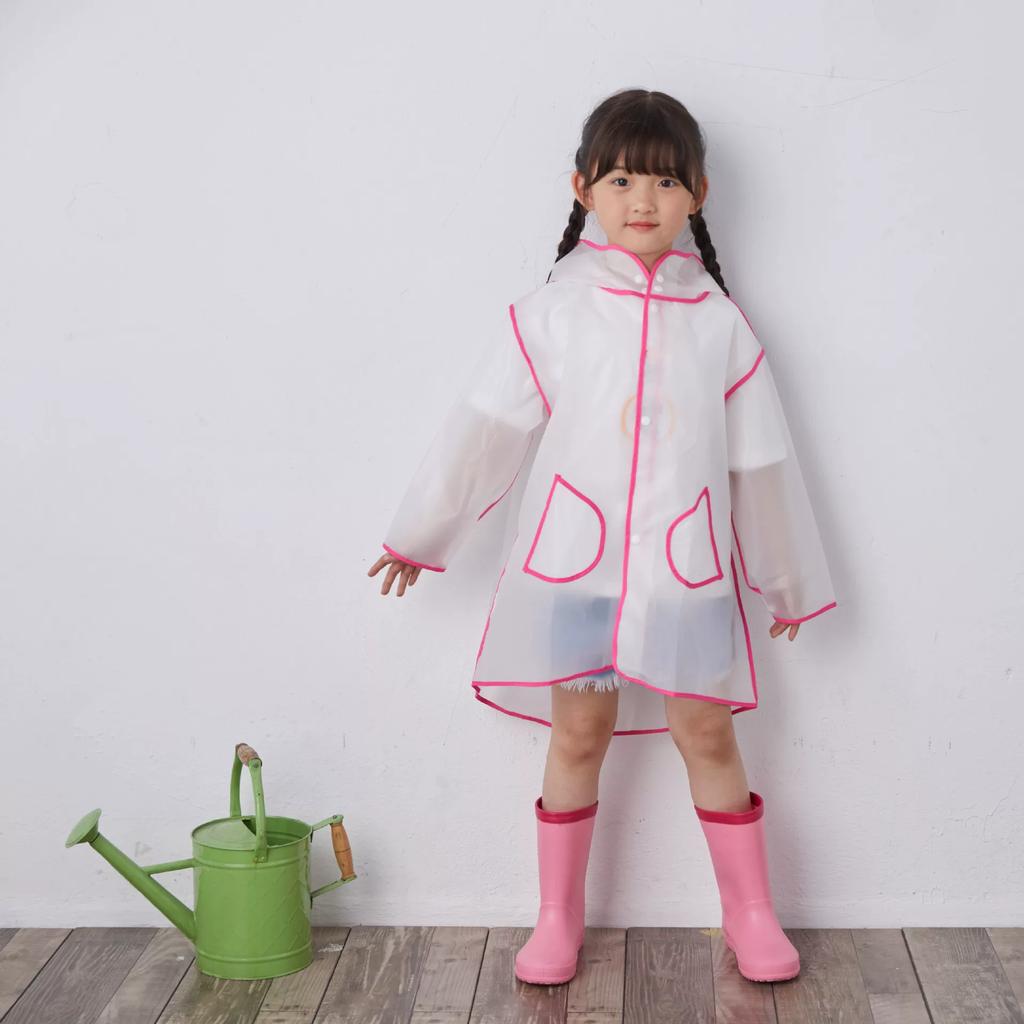 Fashionable and Cute Children's Raincoat for Babies, Kindergarten Kids, Boys, Transparent Jacket, Full-Body, Portable, Outdoor