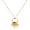 Rhinestone Demon Eye Necklace Copper Gold Plated Turkish Eye Neck Chain Devil's Eye Necklace  Girls