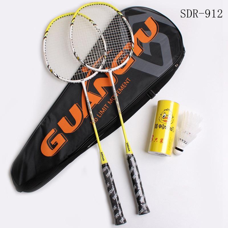 Composite carbon fiber badminton racket 2-pack G5 4U light 20 pound LBS couple family entertainment 20LBS