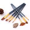 7pcsCelsiusset Art Paint Brushes Set Round & Flat & Filbert & Fan Tips Professional Drawing Paintbrushes Nylon Hair Wooden Handle for Watercolor Acryl