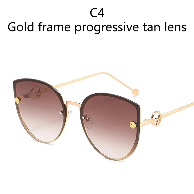 Classic Cat Eye Alloy Sunglasses Woman Brand Designer Big Frame Sun Glasses Female Vintage Metal Oculos Feminino