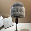 Wang Dawangdong Thickened Double-Layer Angora Rabbit Hair Knitted Hat Exported To Russia High-Quality Thermal Ear Protection Hat