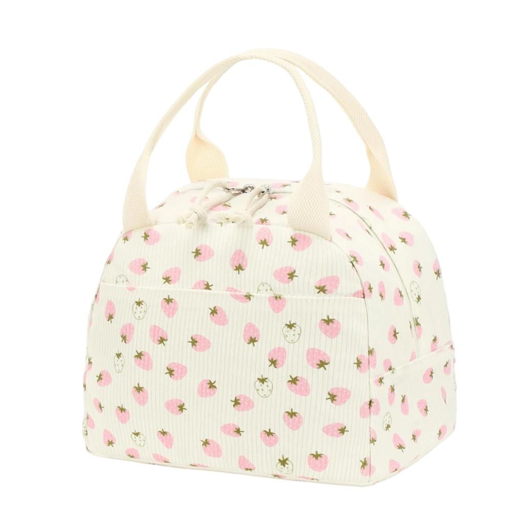 Lunchtasche für Damen und Herren: Hübsche Cord-Lunchtasche, wiederverwendbare, isolierte Lunchbox mit großem Fassungsvermögen, ideal für Arbeit, Picknick oder Reisen.