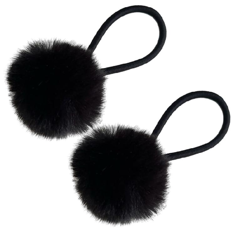 2 Pcs Girls Cute Hair Rope Non-Slip Pompoms Hair Tie Scrunchie Hair Accessories