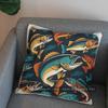 2D Buntes Fischmuster Dekorative Kissenhülle Muster Kissenbezug Geeignet für Sofa Schlafzimmer Auto Kissenbezug