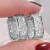Luxury Fashion Paved Cubic Zirconia Hoop Earrings for Women Gold Color Bride Accessories Wedding Earring Valentine's Day Gift Jewelry