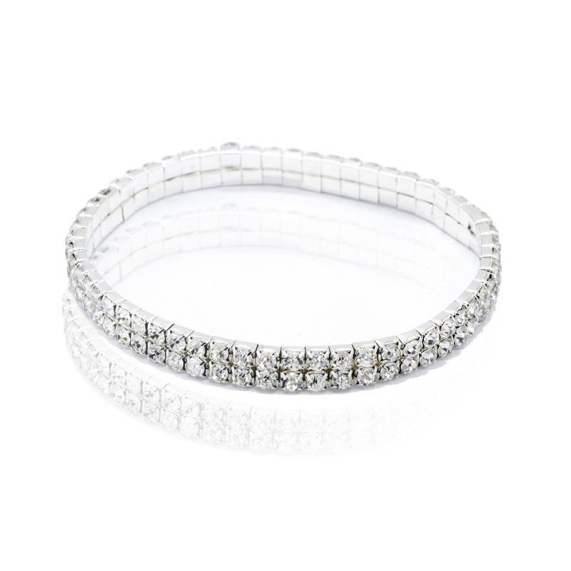 Rhinestones Girls Silver Color Shine Crystal Women Anklet Jewelry Accessories