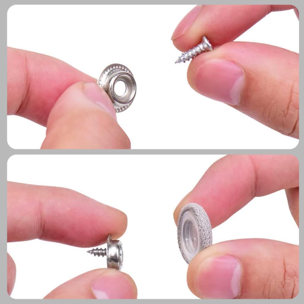 Gray car headliner repair kit, regeneration, rivets, screwdriver