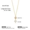 Baroque Pearl & Zircon Necklace with Gold-Plated Titanium Steel