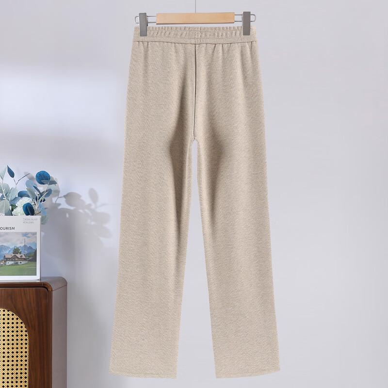 Women's Fleece-Lined Knit Straight-Leg Pants