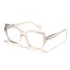 Vaneasel 1pc women's large frame trapezoidal gradient color trend fashion anti-blue light glasses daily reading frame glasses