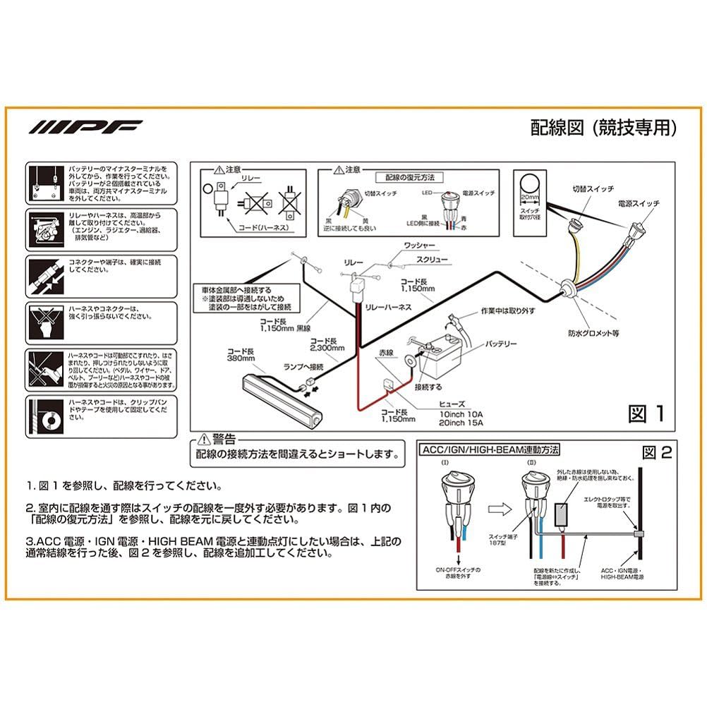 IPF Fog Lamp Work Light LED Light Bar 40 Inch Single 6000K White 12V Dimming Function Super Bright 600 Series 641FJ 13500lm/4000lm/245lm