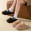 2025 Cotton Shoes Non-slip Thick-soled Plush Winter Cotton Slippers Household Thermal and Velvet Household Slippers