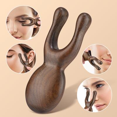 Golden Sandalwood Massage Stick Nose Eye Acupoint Massager Relieve Rhinitis Promote Blood Circulation Resin Guasha Scraping Tool