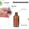 Brown Glass Spray Bottle, 5-100ml, Essential Oil & Hydrating Refill, Portable Press-type Sample Bottle
