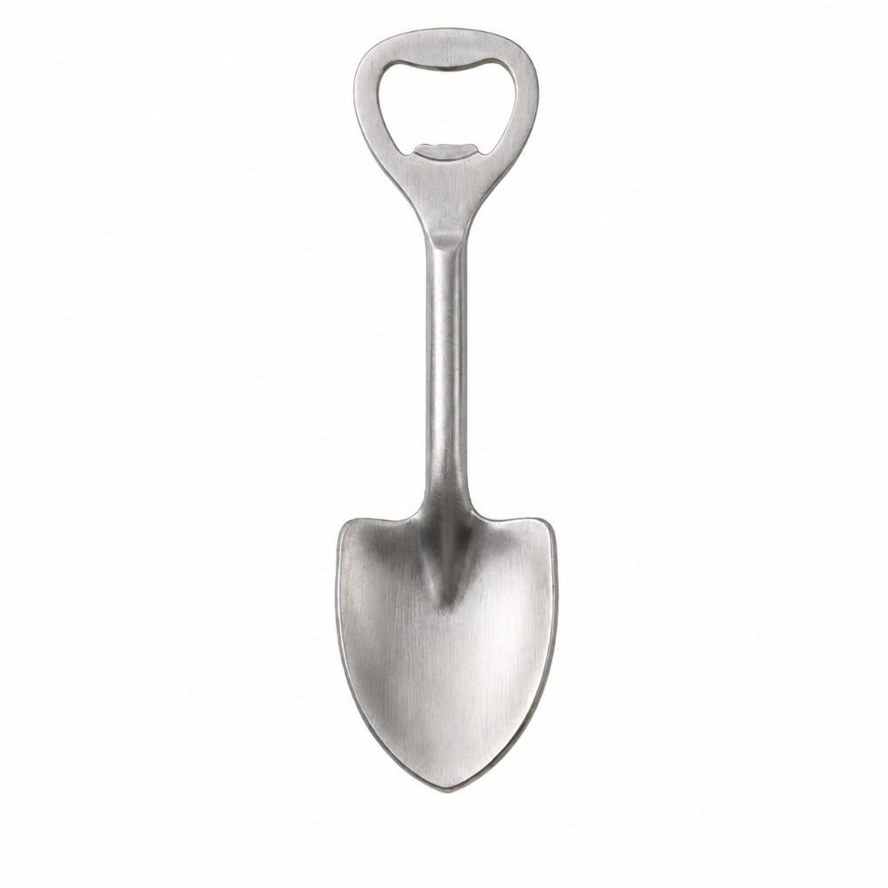 Creative Drink Bottle Opener Zinc Zinc Zinc Alloy Beer Bottle Cap Remover Shovel Shape Bottle Opener Outdoor серебряный