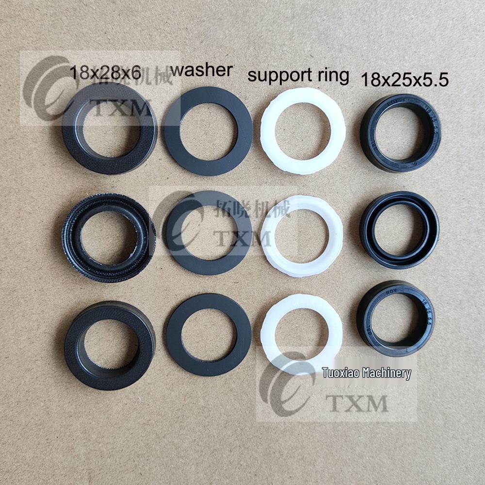 Kit di sigillatura e riparazione per idropulitrice ad altissima pressione: Testa Pompa, Morsetto, Panno, Stantuffo in Gomma e Paraolio