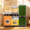 Wooden Play Kitchen with Sound for Playroom, Young Children