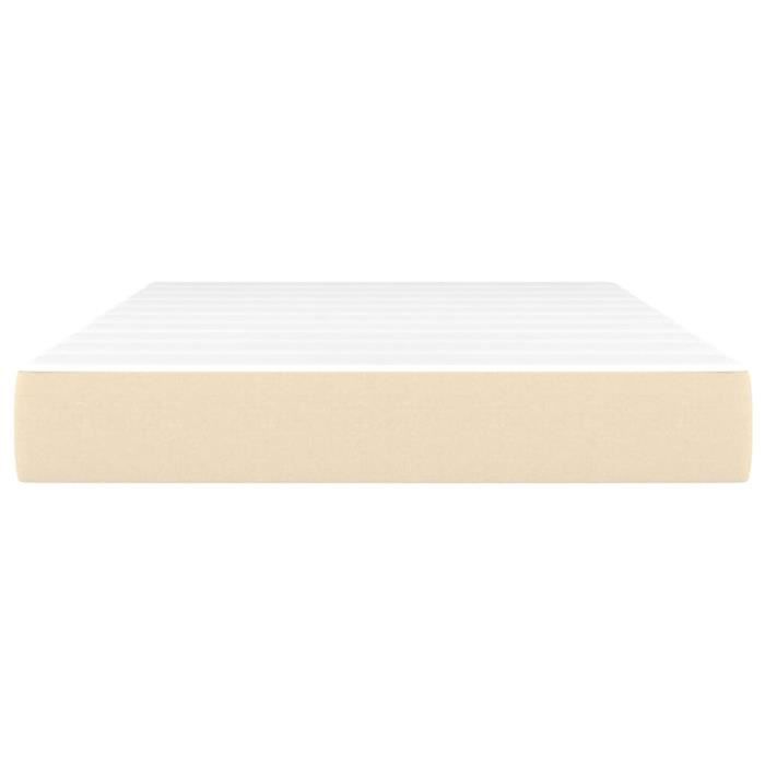 347759 vidaXL Matelas de lit à ressorts ensachés Crème 120x200 cm epaisseur 20 cm Tissu