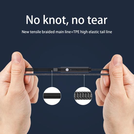 Kabelgebundene Ohrhörer Stereo zu Musik Hohe Surround-Klarheit beim Hören Anrufe 3dB Anrufe Gebogen