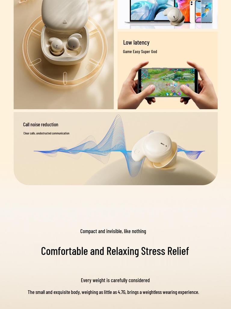 2025 Soft Silicone Wireless Bluetooth Sleep Earphones - Painless, Noise-Cancelling, Ideal for Side Sleeping and Sports