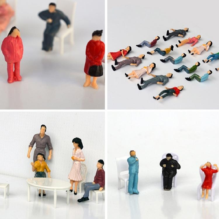 25Pcs Assorted Poses Model Train Layout Miniature People Figurines Perfect For DIY Crafts And Exhibits Decoration