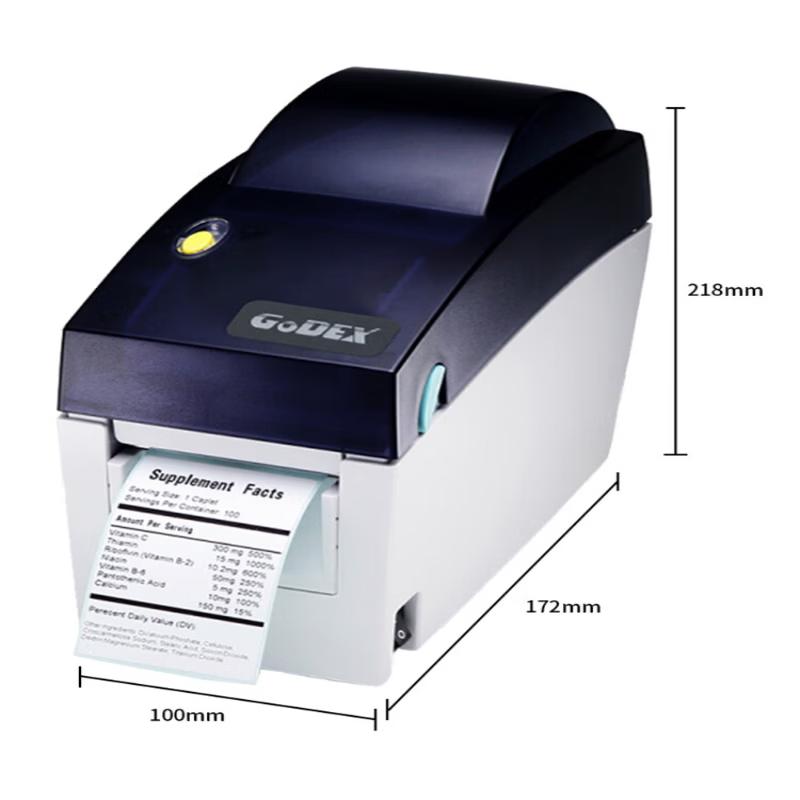 GODEX DT2 Desktop Thermal Label Printer CN Plug (adapter Included)