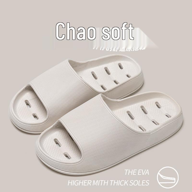 EVA Non-Slip Odor-Resistant Bath Slippers - Unisex, Hollow Design for Home, Hotel, or Bathroom.