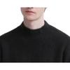 UNIQLO Solid Color High Neck Loose Fit Long Sleeve Knit Sweater Men sweater Black 460946-09