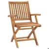 Chaise de jardin - MAISON EXCLUSIVE - Lot de 6 - Teck massif - Pliantes - Coussins inclus
