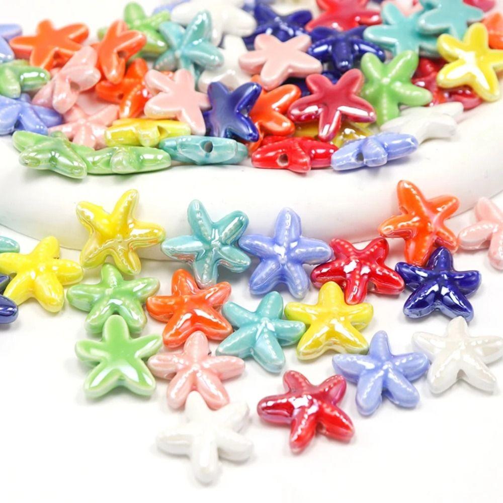 10pcs Fresh Color Starfish Bead Handmade Craft Jewelry Making Material Women